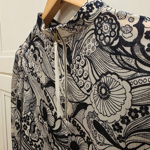 Ted Baker Johsiie Stand Collar Balloon Sleeve Top - Picture 10 of 15